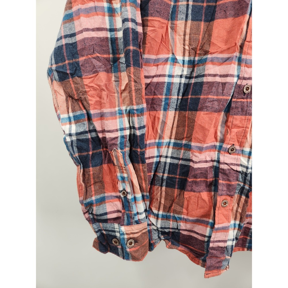 Weatherproof Mens Plaid Flannel Shirt XL Long Sleeve Button Up Casual - Picture 4 of 6